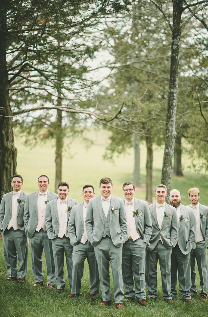 Sweet Bride Wears Martin Thornburg "Amber" For Her Vineyard Wedding