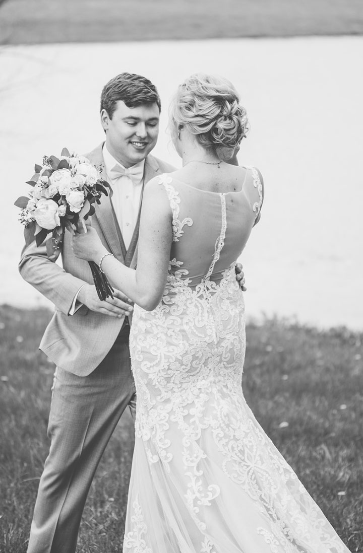 Sweet Bride Wears Martin Thornburg "Amber" For Her Vineyard Wedding