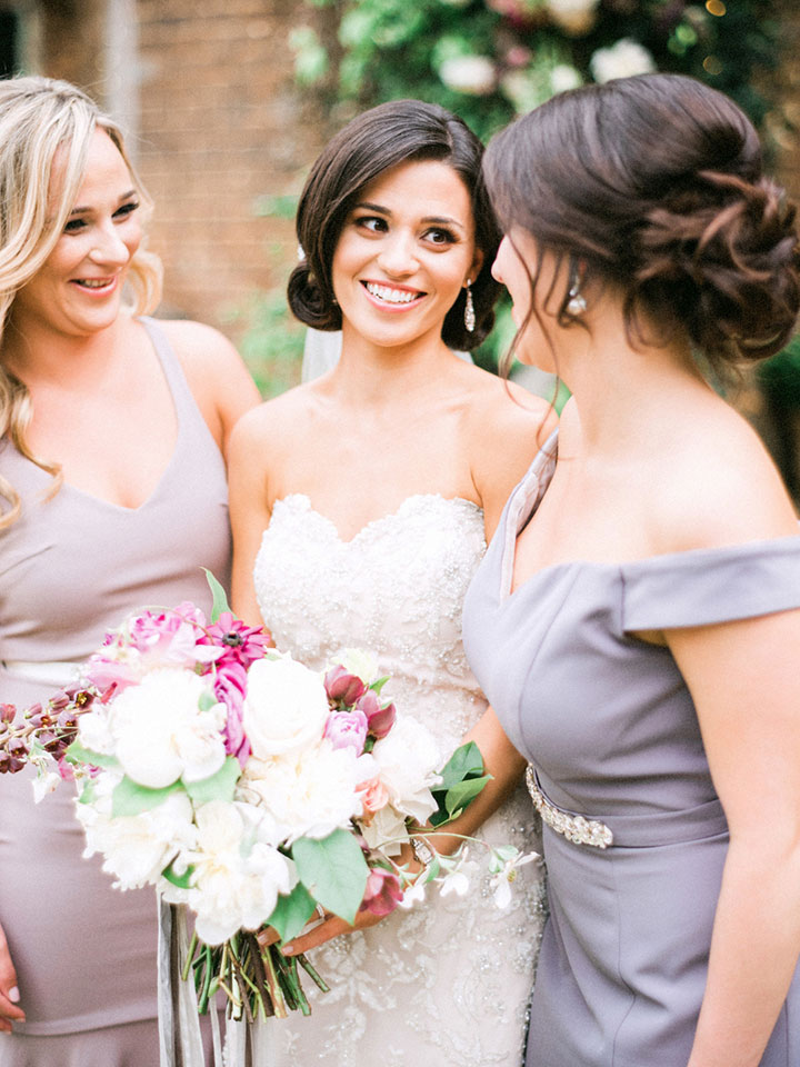 Elegant Spring Bride Wears Martin Thornburg "Cielo" Gown For Her Garden Wedding