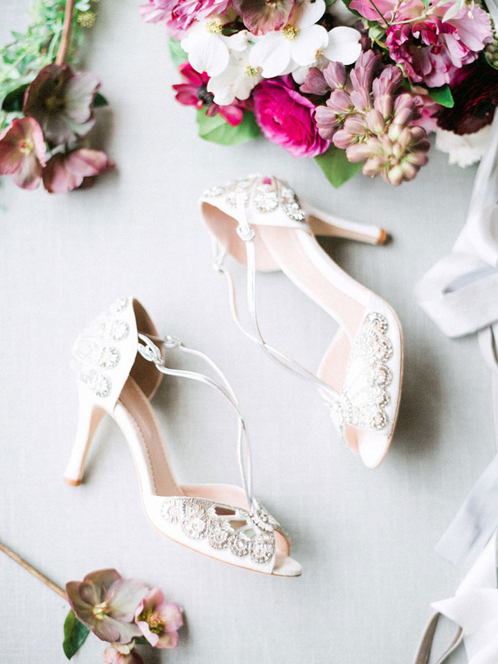 Elegant Spring Bride Wears Martin Thornburg "Cielo" Gown For Her Garden Wedding
