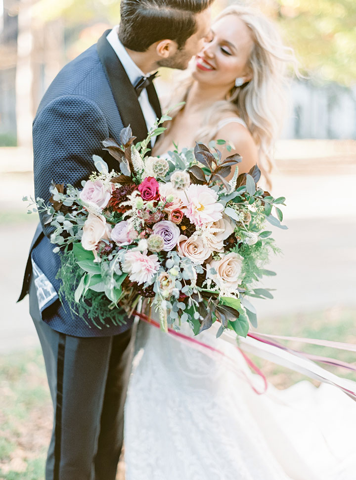 Custom Tux Lined With Selfies Is A Unique Way To Personalize The Groom's Attire