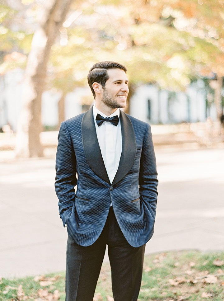 Custom Tux Lined With Selfies Is A Unique Way To Personalize The Groom's Attire