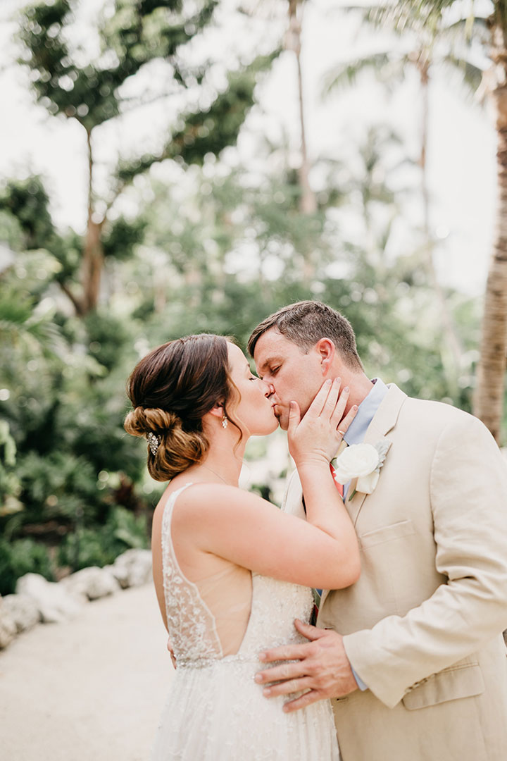 The Beaming Bride Wore Martin Thornburg "Stanza" To Her Florida Keys Wedding