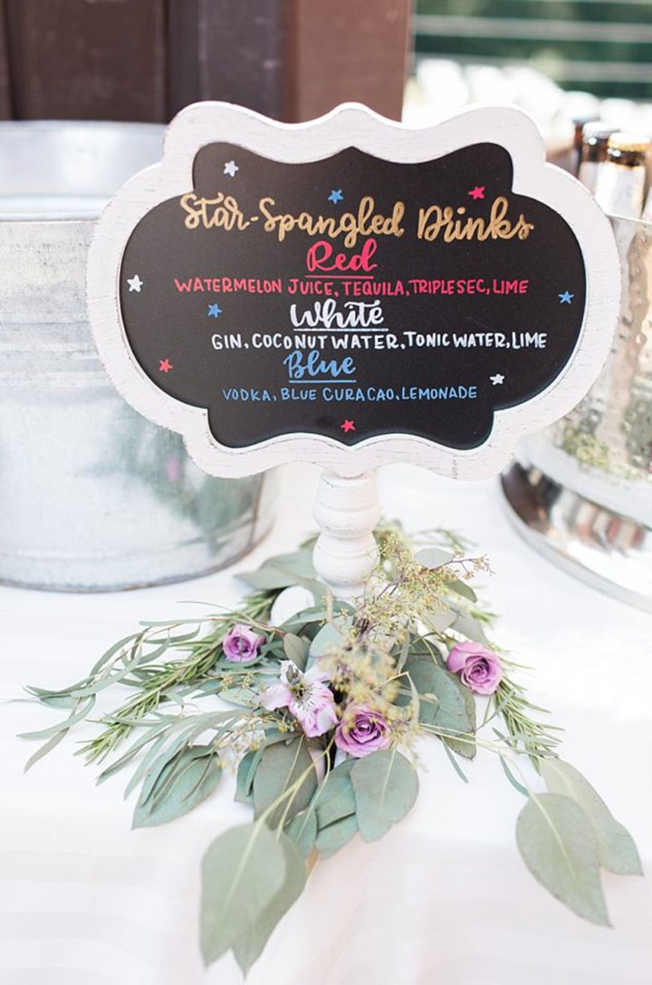 A Little Red, White & Blue Real Wedding Inspo