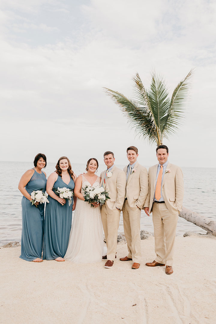 The Beaming Bride Wore Martin Thornburg "Stanza" To Her Florida Keys Wedding