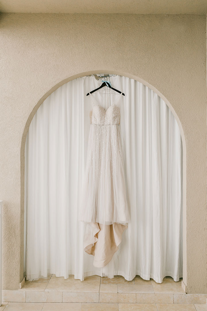 The Beaming Bride Wore Martin Thornburg "Stanza" To Her Florida Keys Wedding