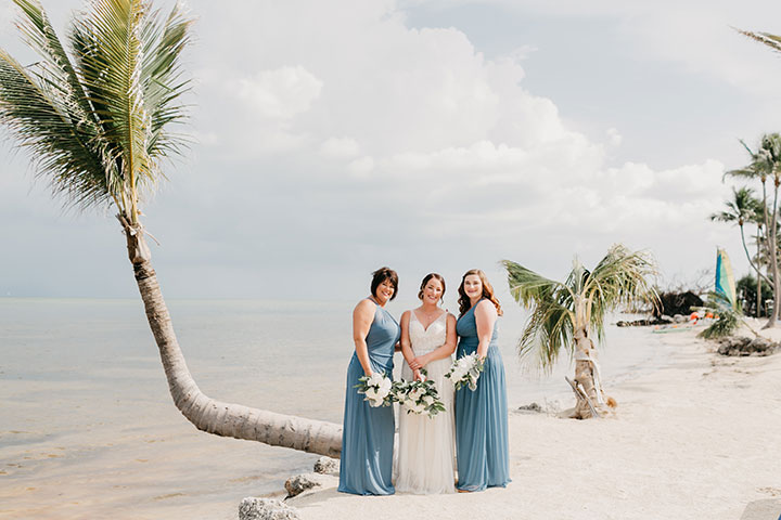 The Beaming Bride Wore Martin Thornburg "Stanza" To Her Florida Keys Wedding