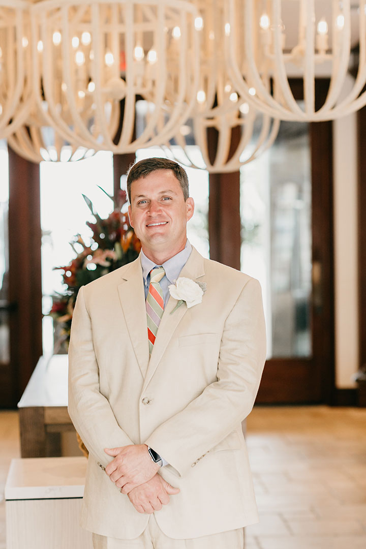 The Beaming Bride Wore Martin Thornburg "Stanza" To Her Florida Keys Wedding