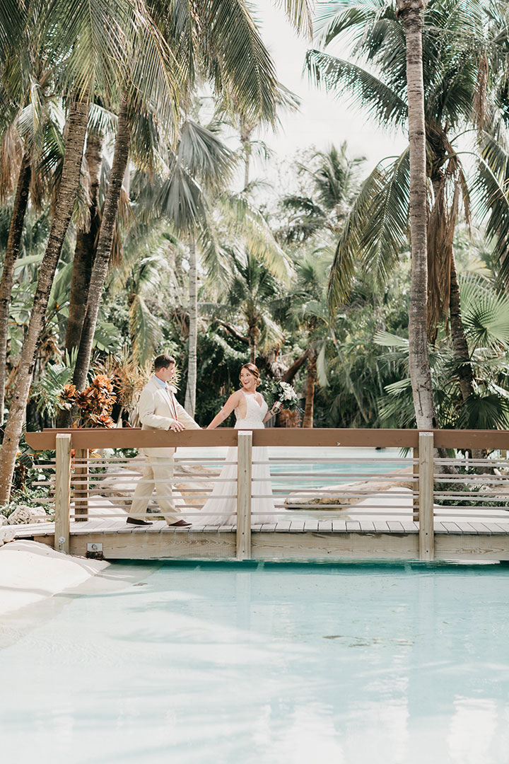 The Beaming Bride Wore Martin Thornburg "Stanza" To Her Florida Keys Wedding