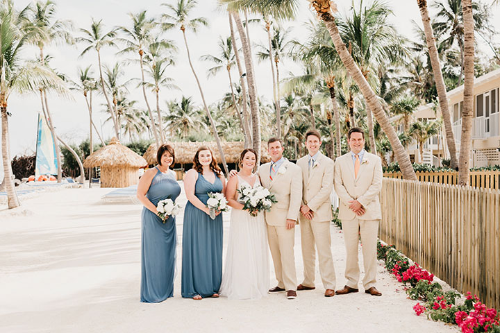 The Beaming Bride Wore Martin Thornburg "Stanza" To Her Florida Keys Wedding