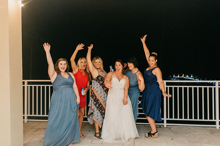 The Beaming Bride Wore Martin Thornburg "Stanza" To Her Florida Keys Wedding