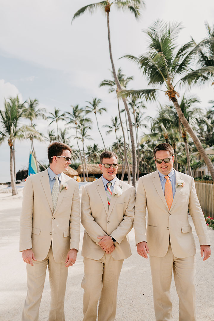 The Beaming Bride Wore Martin Thornburg "Stanza" To Her Florida Keys Wedding