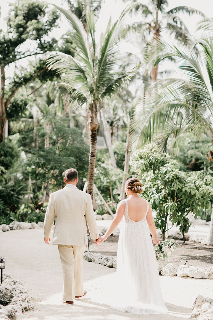 The Beaming Bride Wore Martin Thornburg "Stanza" To Her Florida Keys Wedding