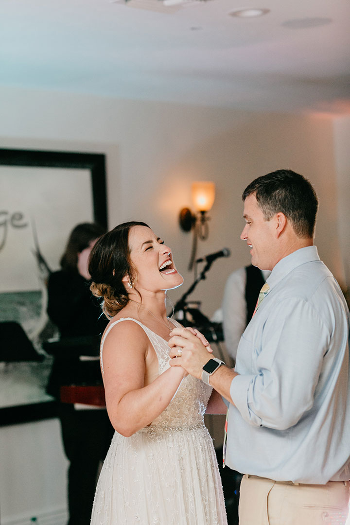 The Beaming Bride Wore Martin Thornburg "Stanza" To Her Florida Keys Wedding