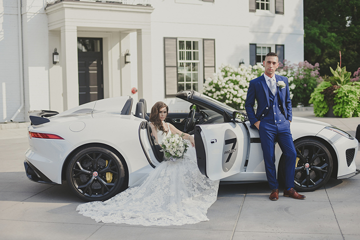 Glamorous Summer Bride In Martin Thornburg "Sonata"