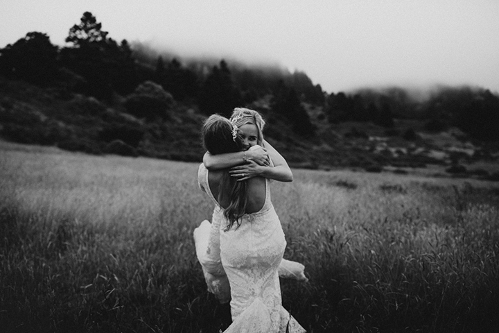 Joyful Bride Personalizes Her Martin Thornburg "Vada" Gown With Tulle Sleeves & Overskirt
