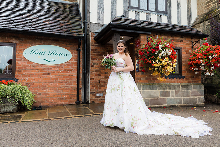 Finding "The One" With Martin Thornburg Strapless, Floral Organza Gown