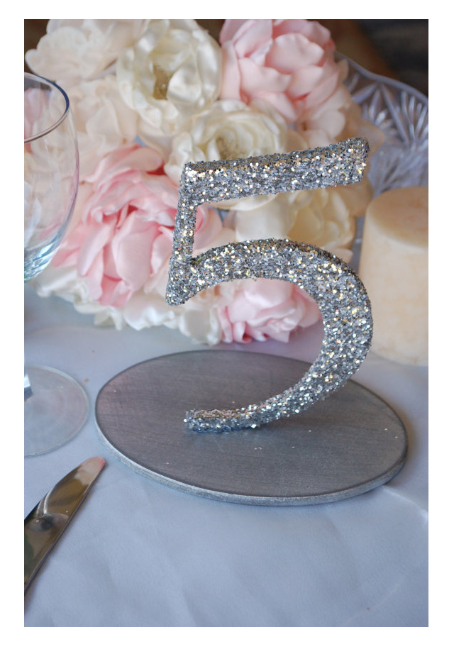  we ❤ this!  moncheribridals.com  #glitterweddingtablenumbers
