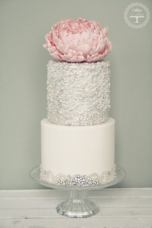  we ❤ this!  moncheribridals.com  #glitterweddingcake