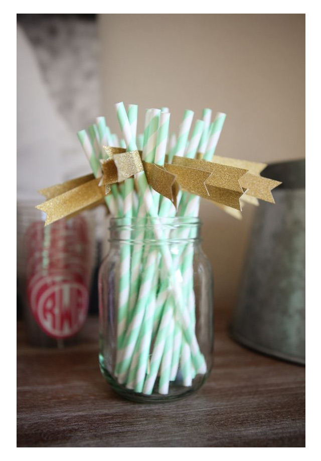  we ❤ this!  moncheribridals.com  #glitterweddingstraws