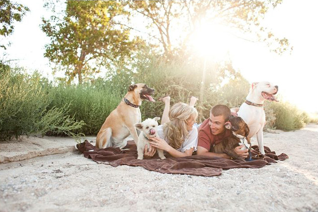 21 Oh So Adorable Engagement Photos with Dogs ~ we ♥ this! moncheribridals.com