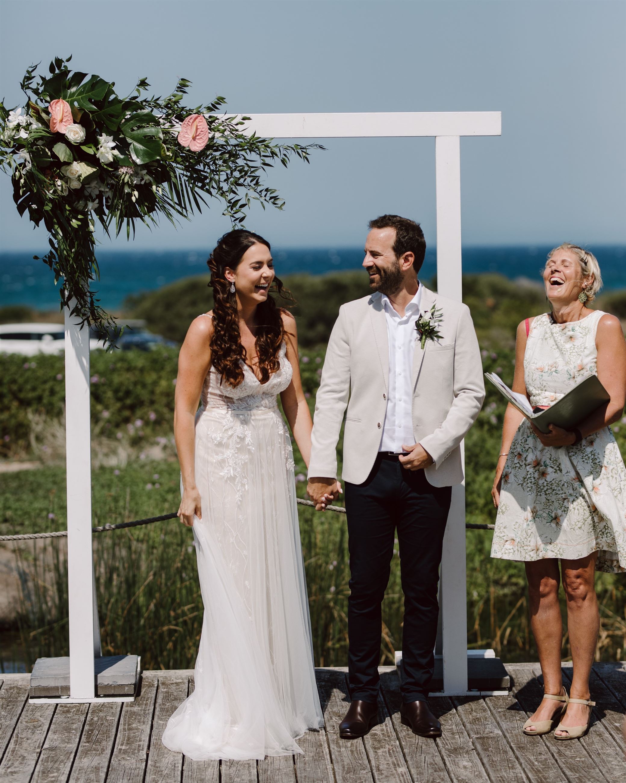 Bride and groom getting married in Australia