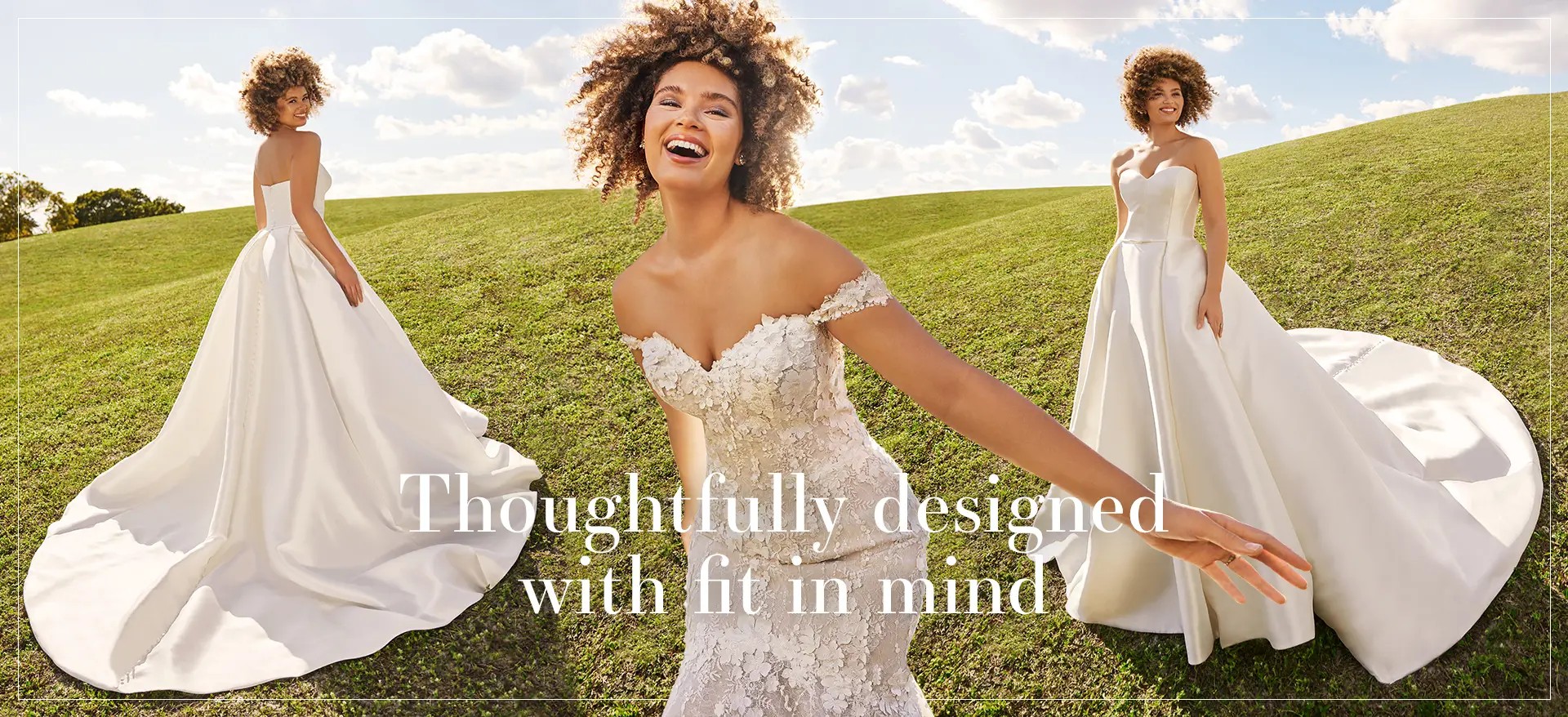 Plus size bride in white dress
