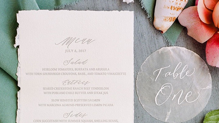 Sea Inspired Wedding Table Numbers & Escort Cards Desktop Image