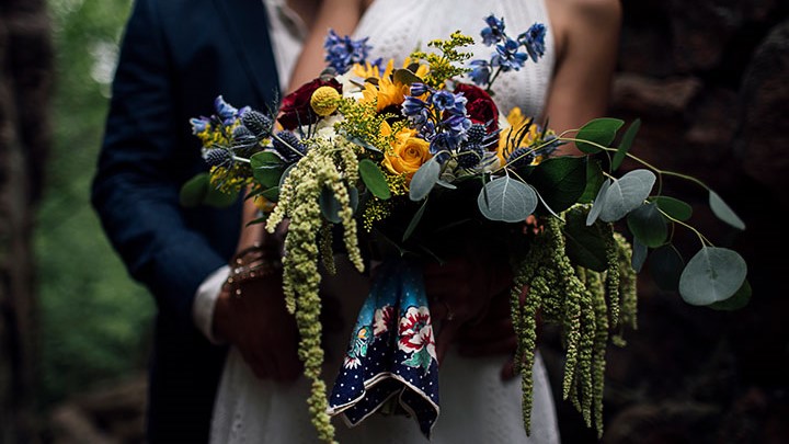 Two Alternatives To Ribbon For Your Hand Tied Wedding Bouquet Desktop Image