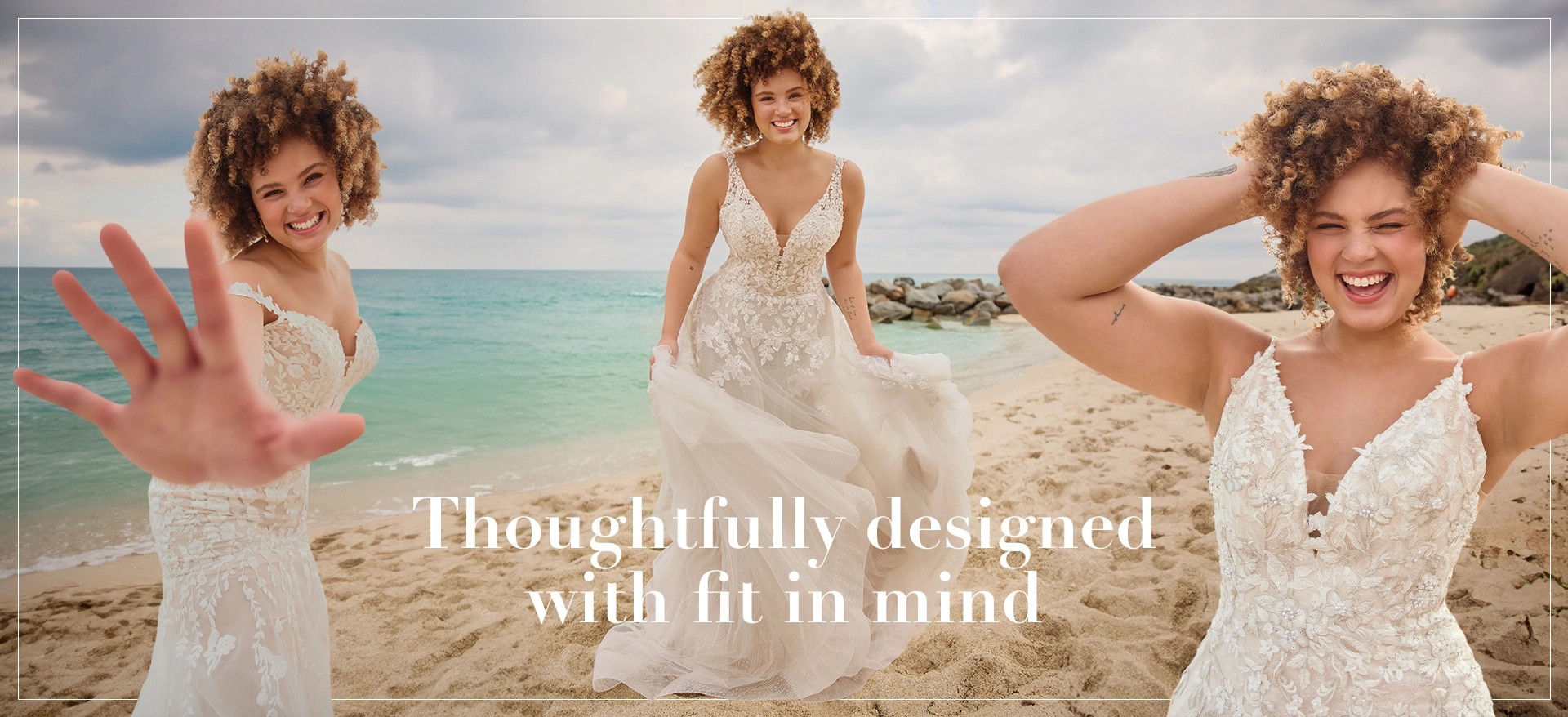 Plus size bride in white dress