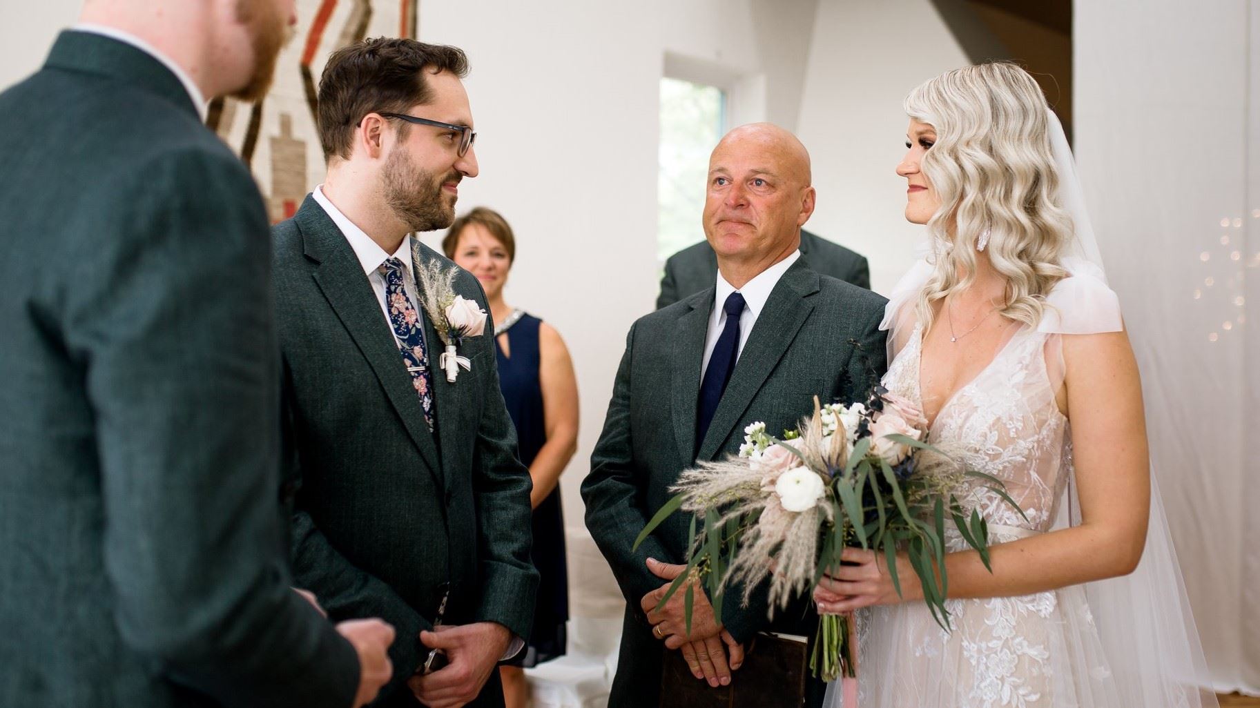 Bride and groom at ceremony