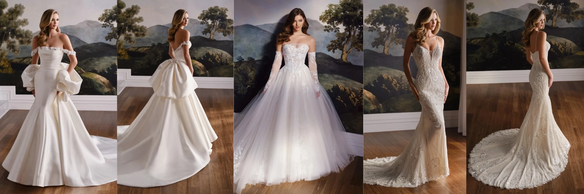 model wearing a Martin Thornburg wedding gown