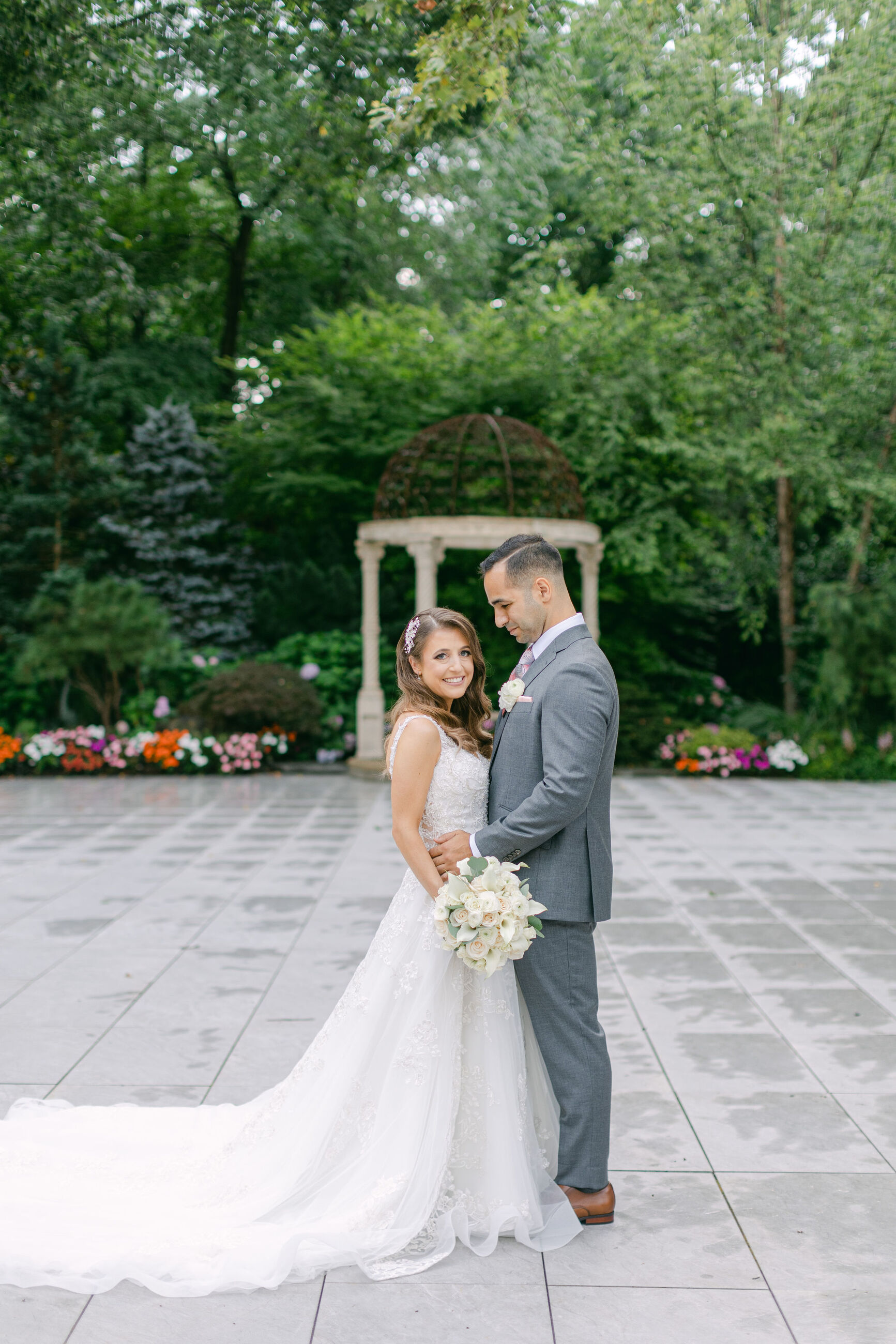 bride and groom after ceremony