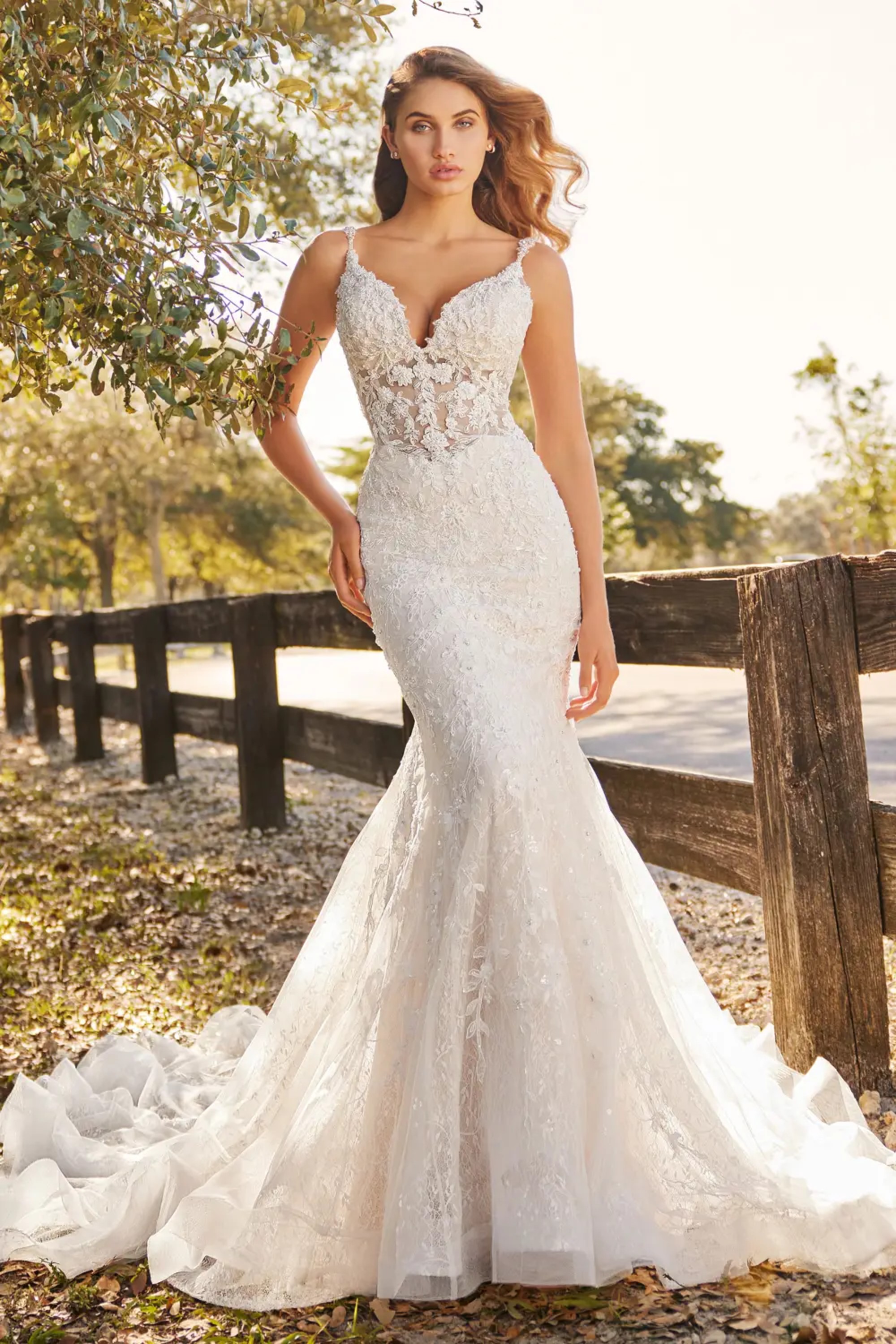 Asti: Sleeveless Beaded Lace and Tulle Mermaid Wedding Dress