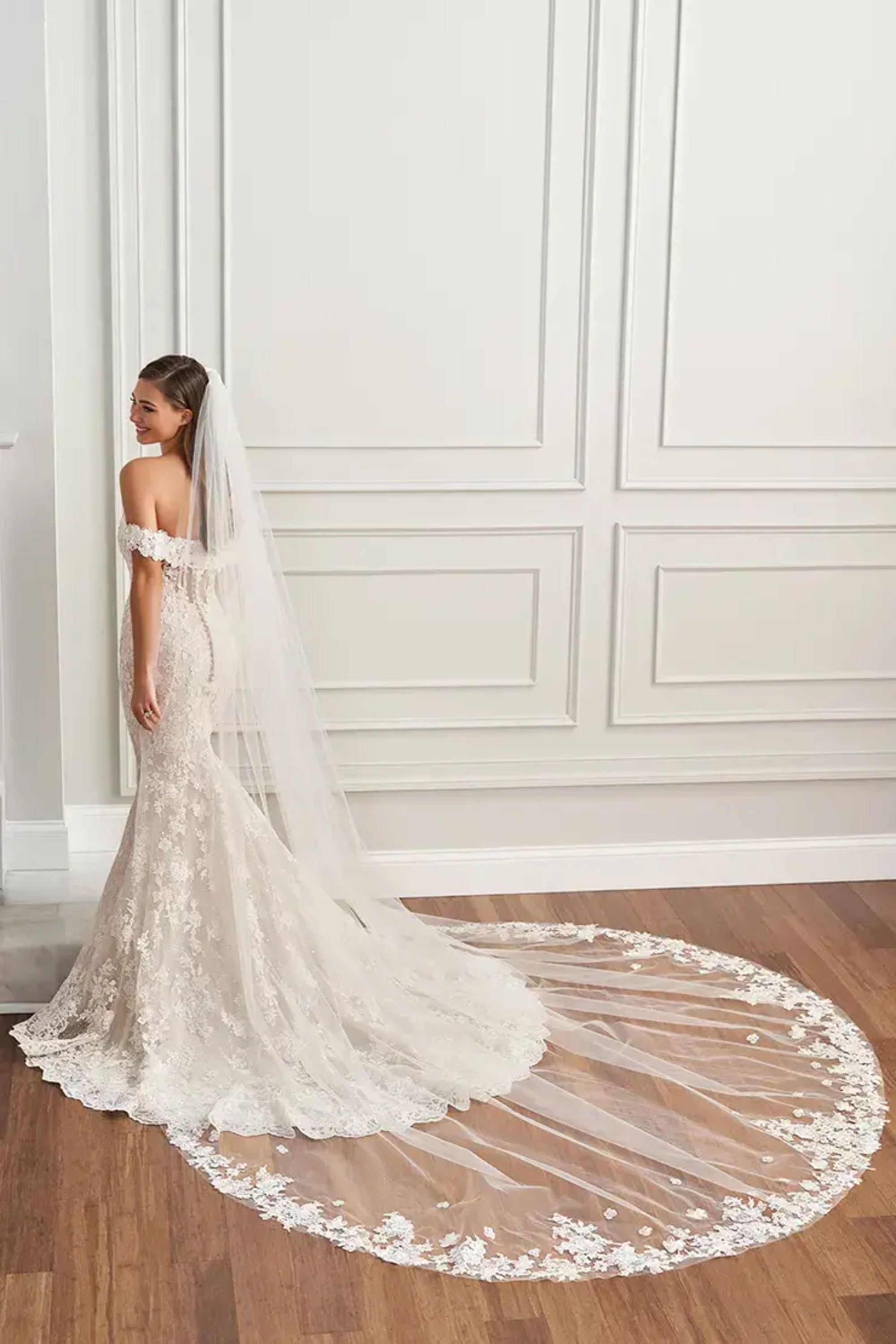 Lace Fit and Flare Wedding Dress | Marina Lace Fit and Flare Wedding Dress | Marina