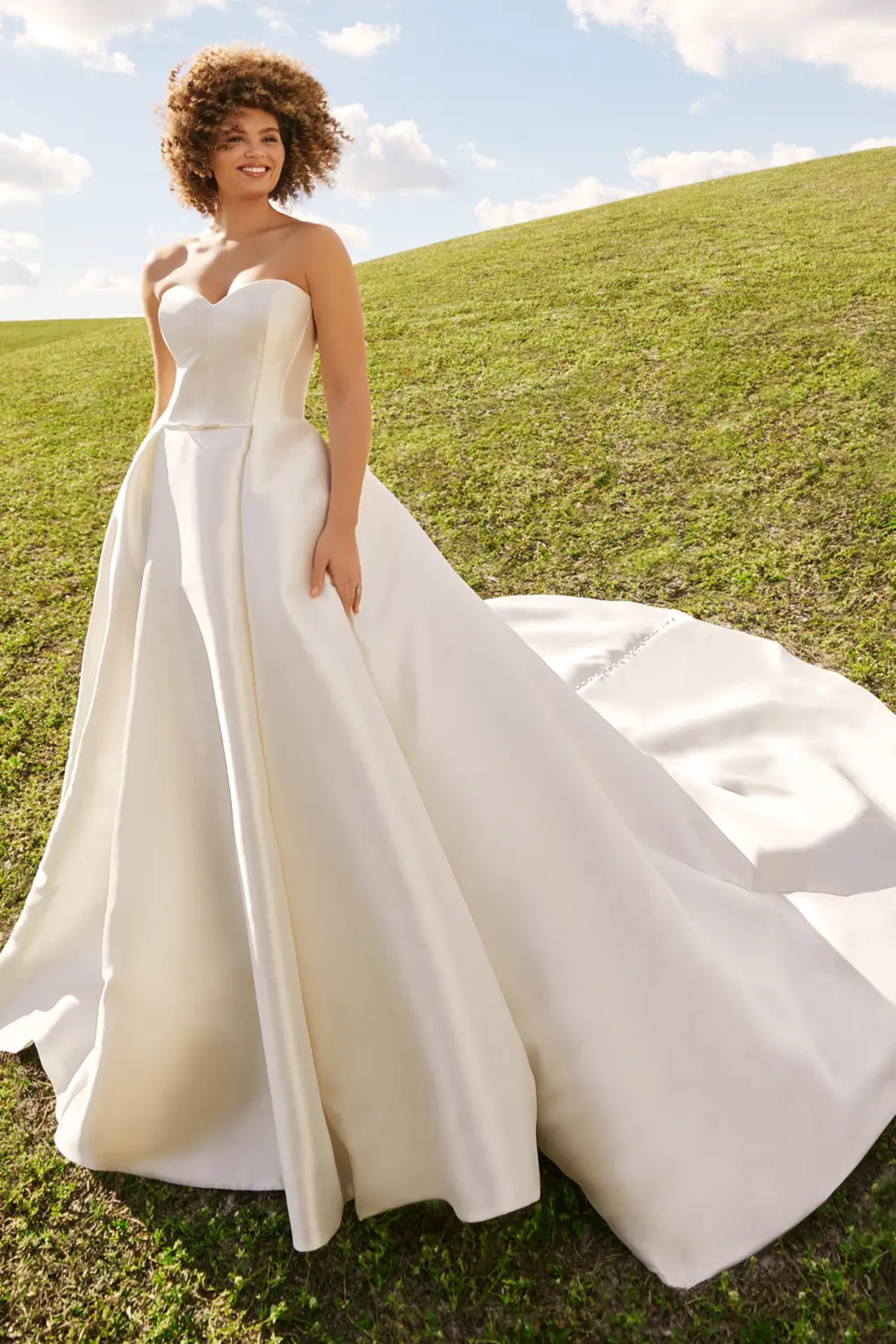 Strapless Mikado Ball Gown Wedding Dress Karissa