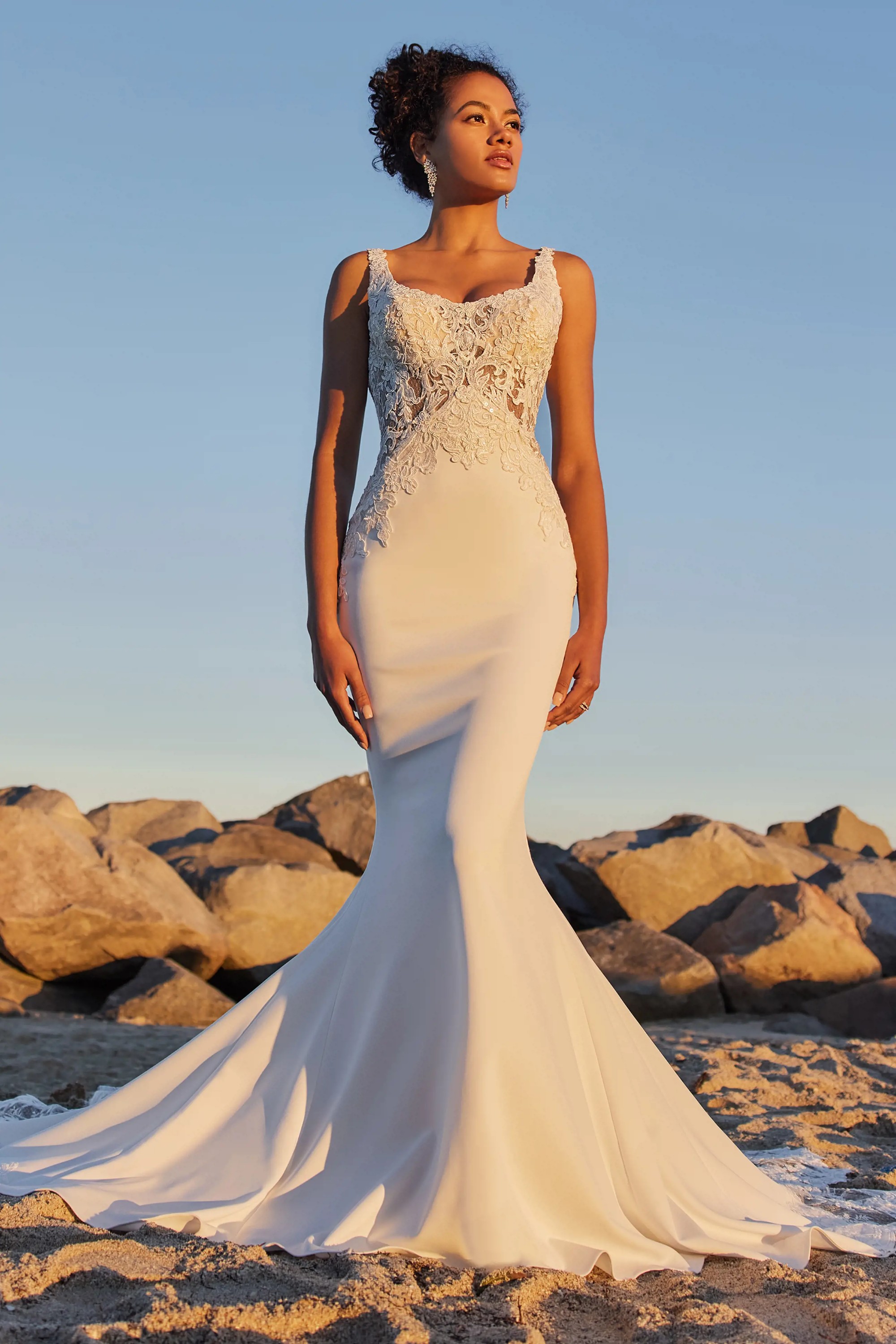 Lace Fit and Flare Wedding Dress | Sonia
