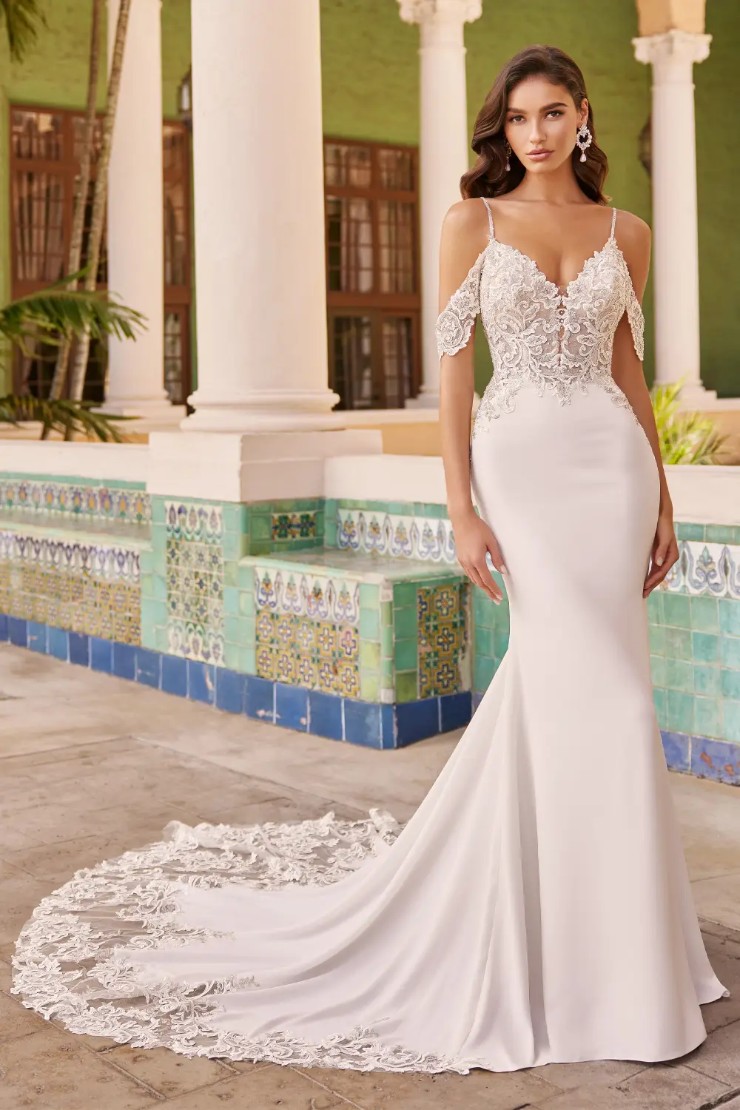 ♦HOBBS LONDON♦マディドレス Asher: Square Neck Mikado Trumpet Wedding Dress with