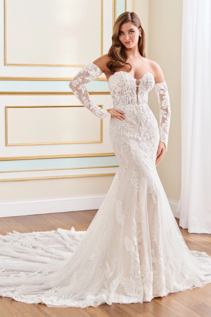 Tulip: Strapless Sequin Mermaid Wedding Dress with Tulip: Strapless Sequin Mermaid Wedding Dress with